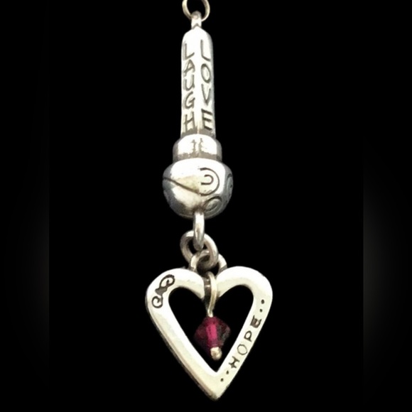 BRIGHTON Heart Song Red Hope Necklace with Sliding Cylinder - Picture 6 of 9